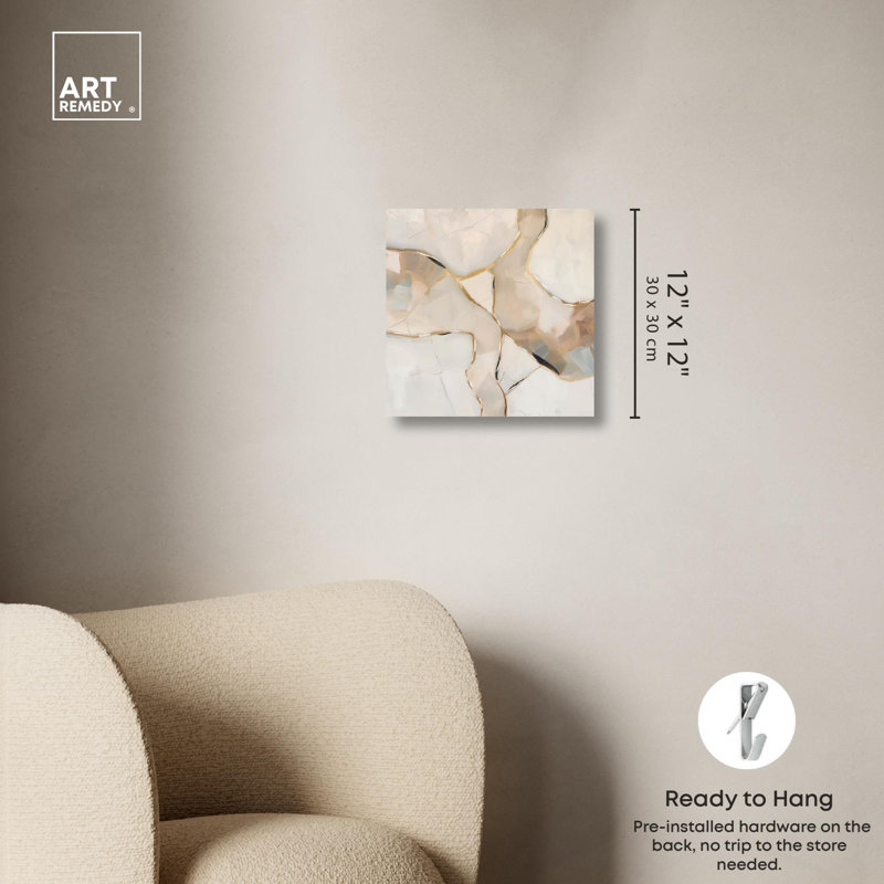 12" x 12" Abstract Gemstone Canvas Art in Porcelain Finish