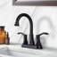 Robinet de meuble-lavabo de salle de bain central 4 po avec bonde escamotable