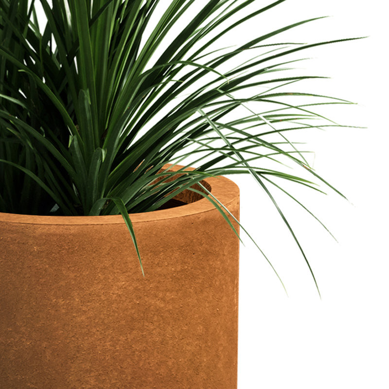 Gethsemane Handmade Pot Planter, Iron Oxide, 13" H x 13" W x 13" D