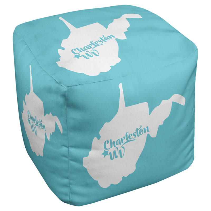 Upholstered Ottoman, Teal