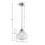 Luminaire suspendu en verre 1 lumière Elm