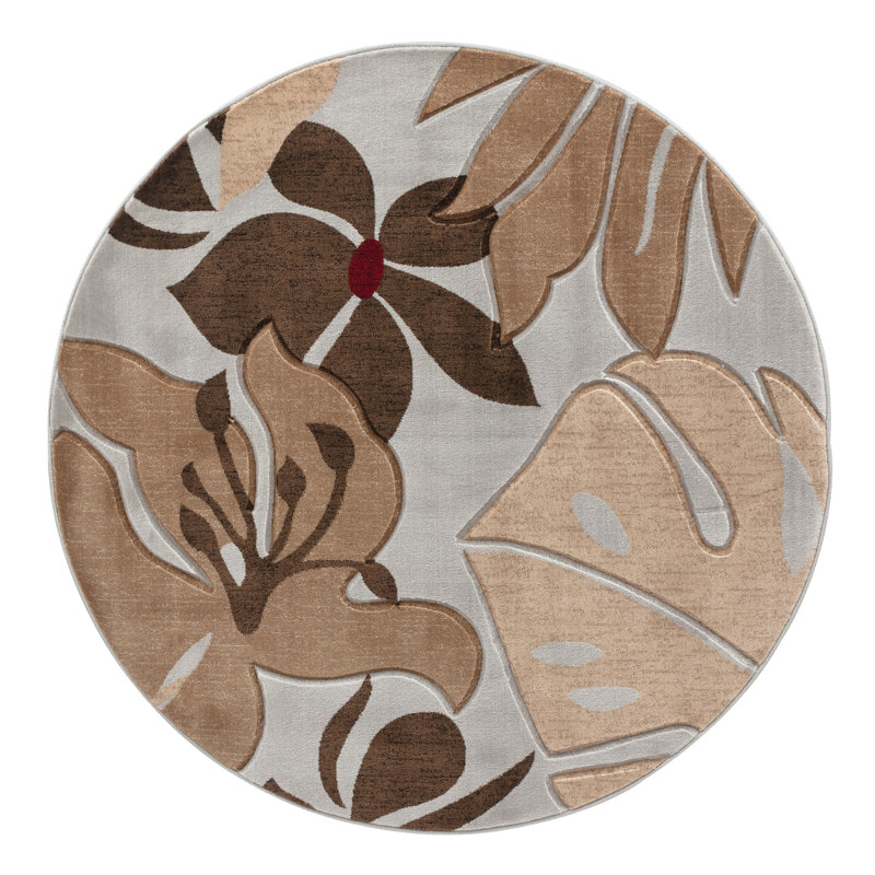 Shaver Floral Indoor Rug, Round 8'1"
