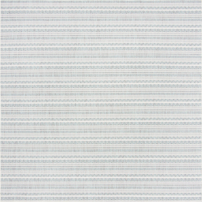 Outdoor Glimmer Area Rug Light Blue Color, Square 10'