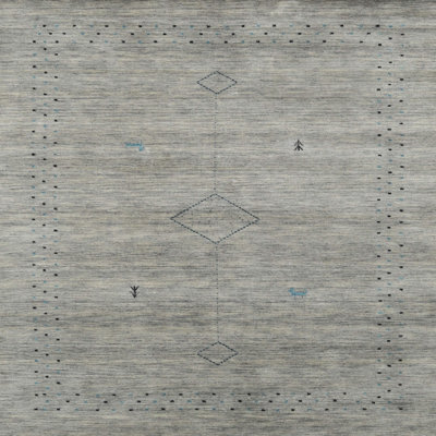 Tapis gris/argenté contemporaine