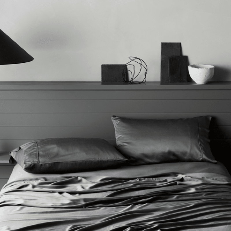 Twin Slate Bamboo Cotton Sateen Sheet Set