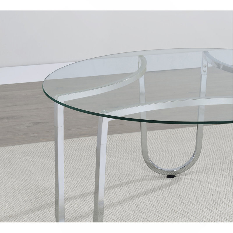 Ensemble de tables basses chromées 2 pièces