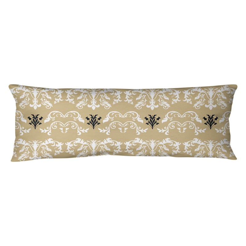 Polyester Medium Pillow, Wheat/White/Black, Polyester