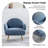 Modern  Accent Chair, Plush Sherpa Teddy Fabric Upholstered Armchair with Metal Legs, Mid-Century Inspired Living Room & Bedroom Chair, Comfortable Reading Chair for Home, Office or Lounge (Single Chair)-283137891