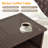 2-Layer Brown Outdoor Wicker Coffee Table With Glass Tabletop
