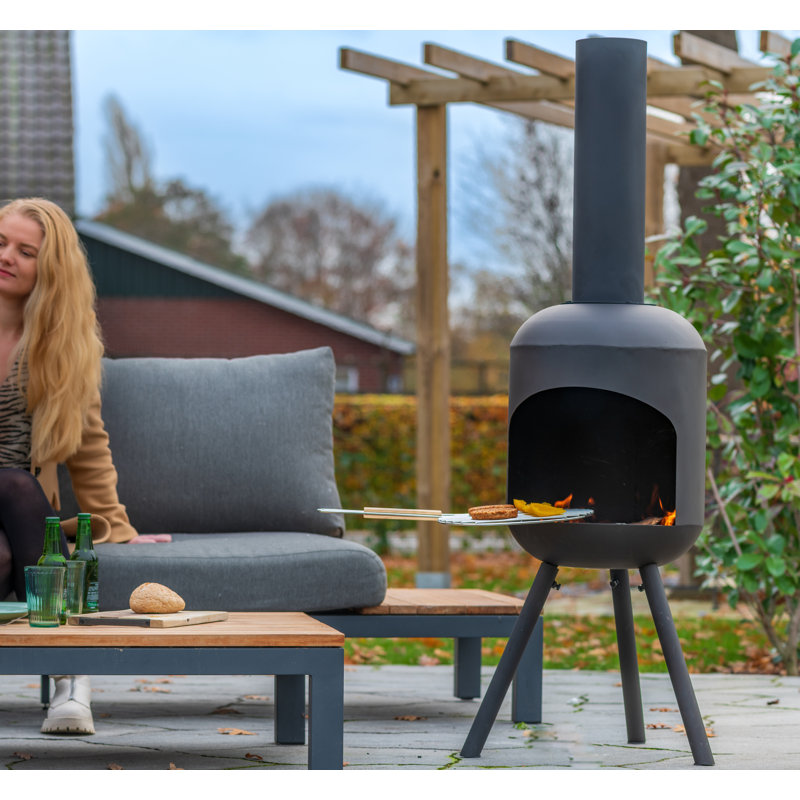 Fuego Novelty Clay Wood Burning Smokeless Chimnea