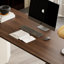 Bureau rectangulaire en bois manufacturé blanc et brun noisette-734585102-734585101