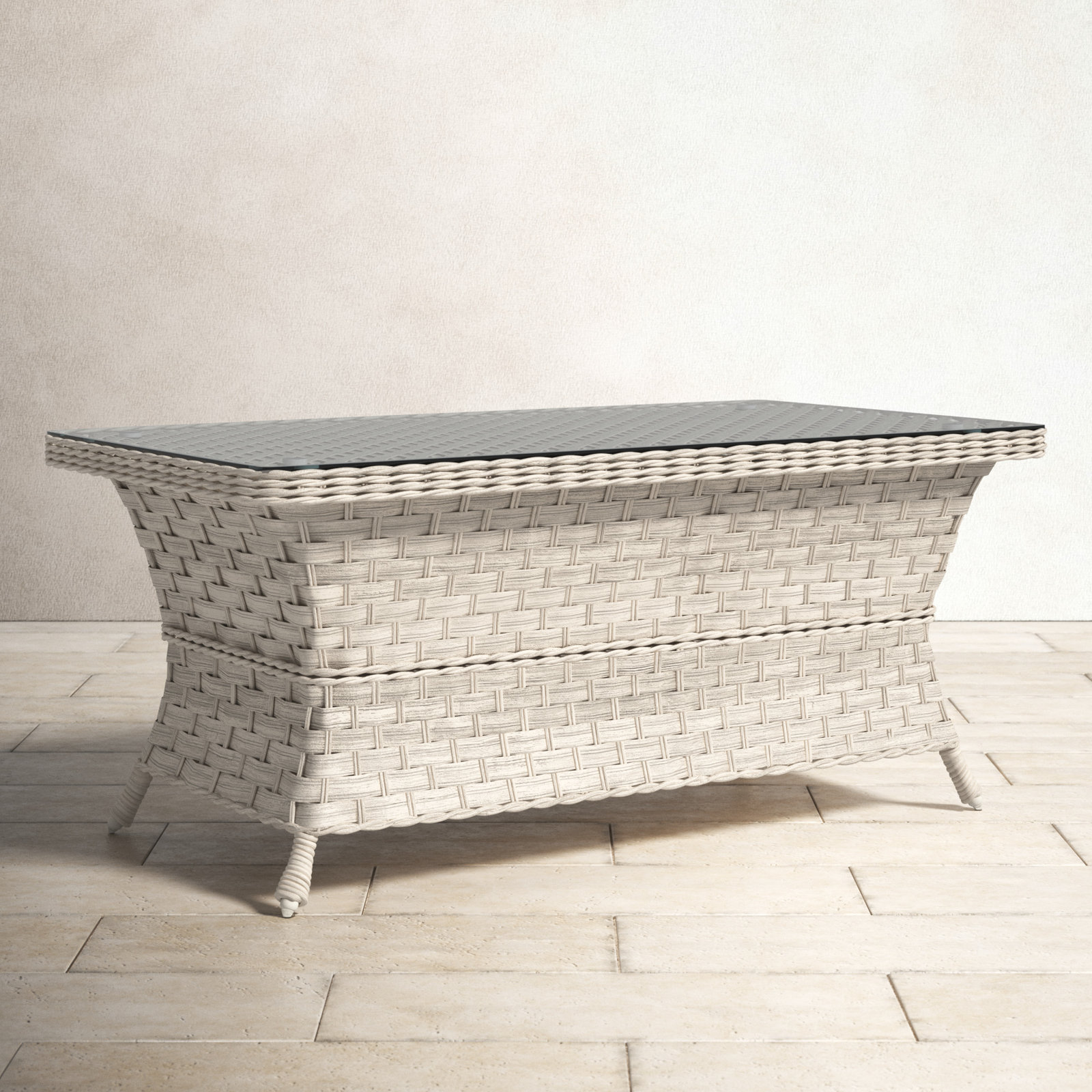 Sky 42'' Glass Outdoor Coffee Table