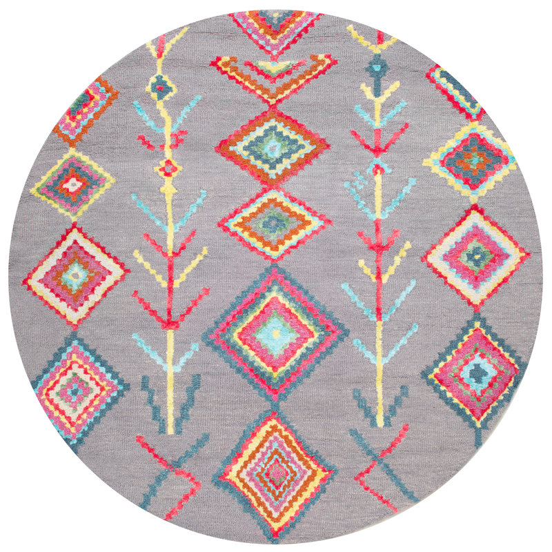 Aliecia Moroccan Indoor Rug, Round 6'