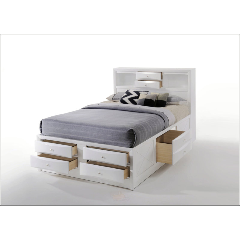 Grand lit, Grand lit, Noyer, Bois massif / bois manufacturé