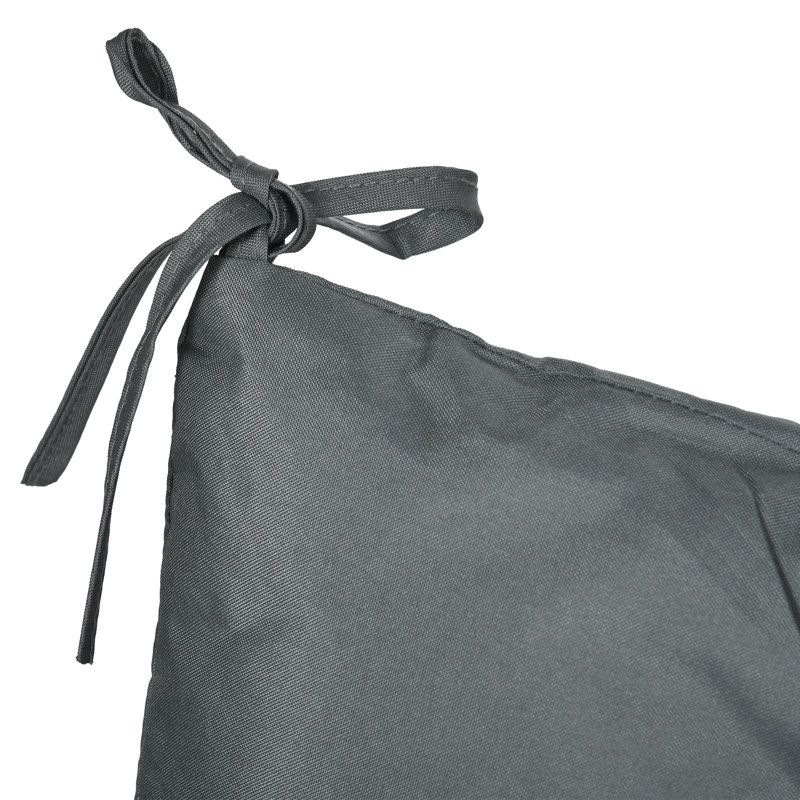 Outsunny Seater Bench Garden Cushion 98 x 150cm, Grey, 49cm H x 150cm W x 49cm D