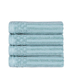 Everplush 4-Piece Navy Blue Cotton Quick Dry Hand Towel (Flat Loop Towels)  in the Bathroom Towels department at