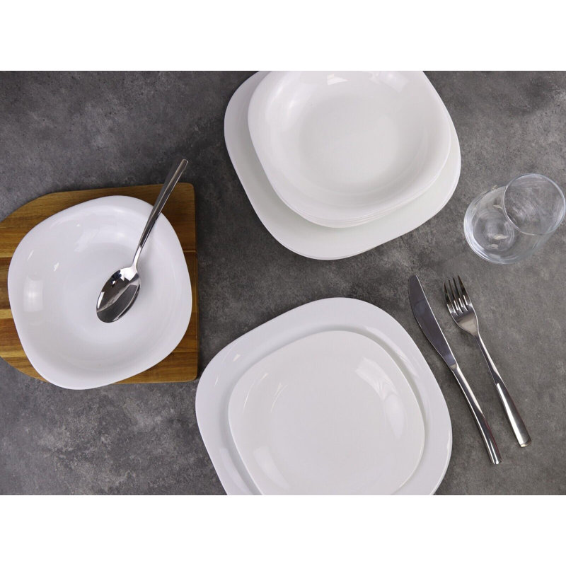 Neimantas 12 Piece Glass Dinnerware Set - Service for 4