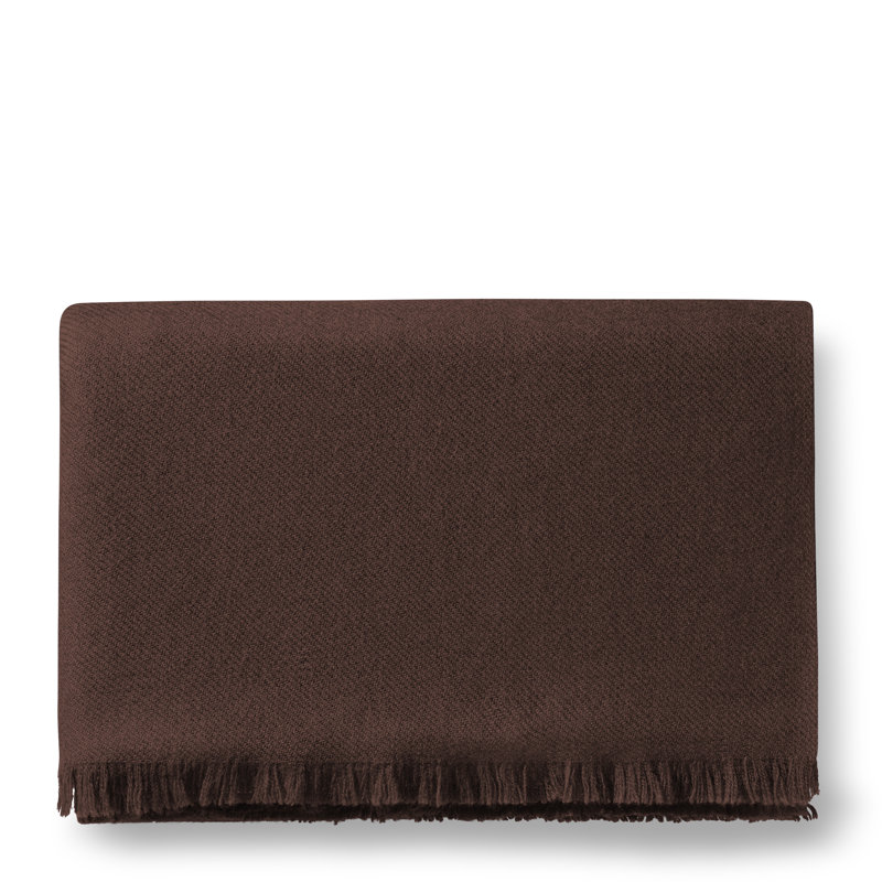 Noe Hand Woven Throw Blanket, Chocolate