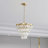 Justina Gold 4-light 15" Crystal Glass Prism 4-tier Chandelier