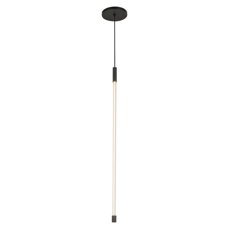 Motif 1 - Light LED Pendant, 26.75" H x 0.75" W x 0.75" D, Black