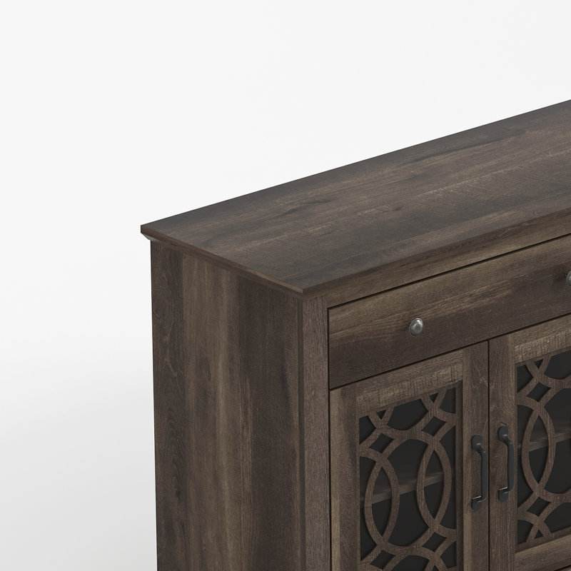 Allivia 58.7" Wide 4 Drawer Sideboard, Dark Dusty Oak