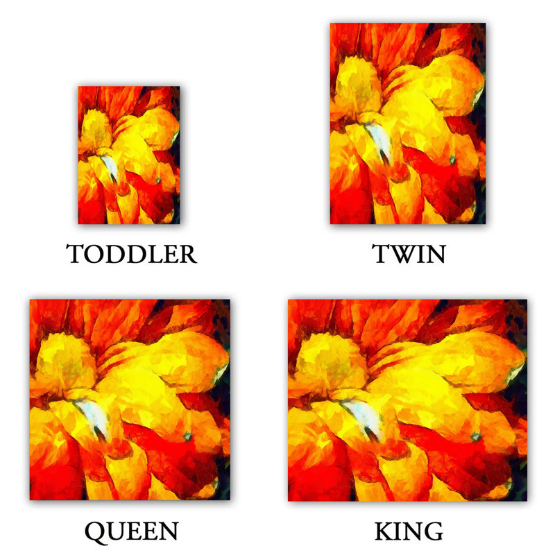 Floral Duvet Cover, 1 Queen Duvet Cover + 2 Standard Shams