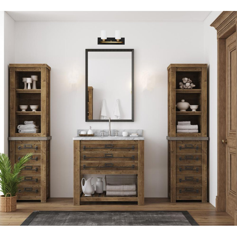 Éclairage pour meuble-lavabo à intensité variable Aimilia, 2, Or