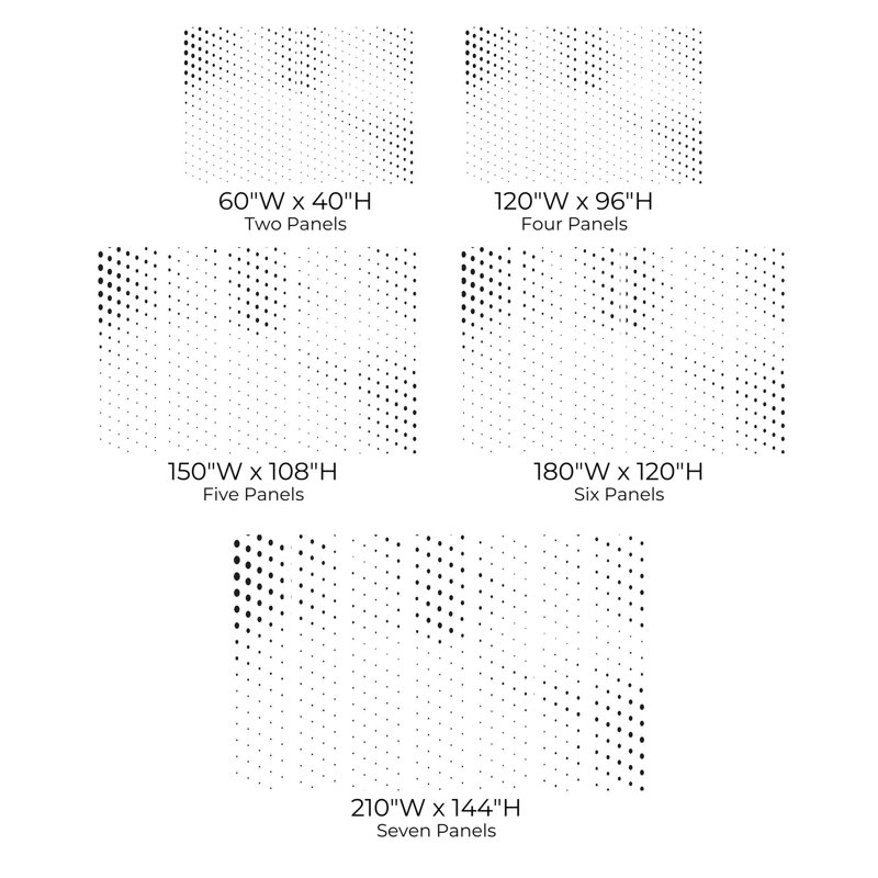 Papier peint de qualité supérieure - Motif à pois, L 108 po x l 150 po