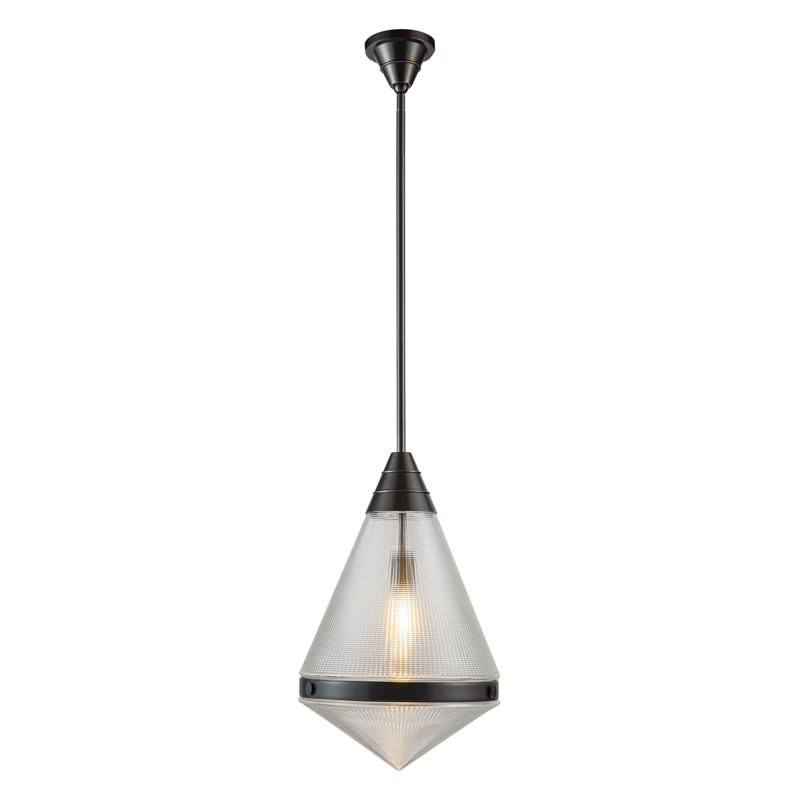Luminaire suspendu simple à 1 lumière Willard, Bronze urbain