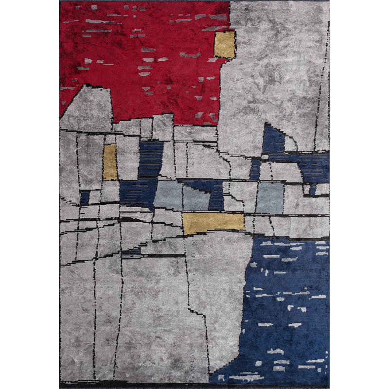Rapture Abstract Area Rug, Rectangle 6'7" x 8'3"