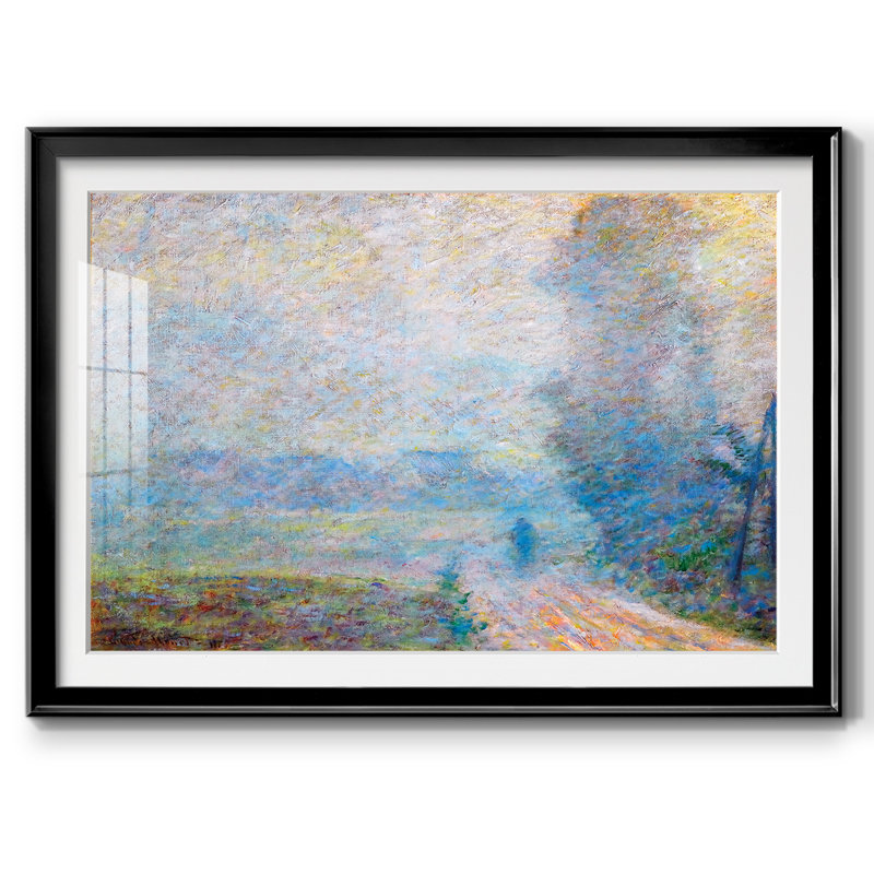 Sentier dans le brouillard, 1887, reproduction d'art sur papier, Noir, H 15 po x l 21 po x P 1,5 po