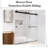 55" - 59" X 72" Frameless Double Sliding Shower Door With 8Mm Tempered Glass-115612504