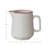 Stoneware Pitcher With Red Rim
