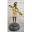 Figurine dansant en bronze doré, sculpture en bronze doré des années 20