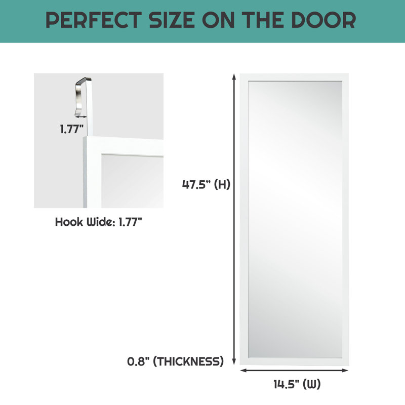 Foyez Wood Flat Mirror, White