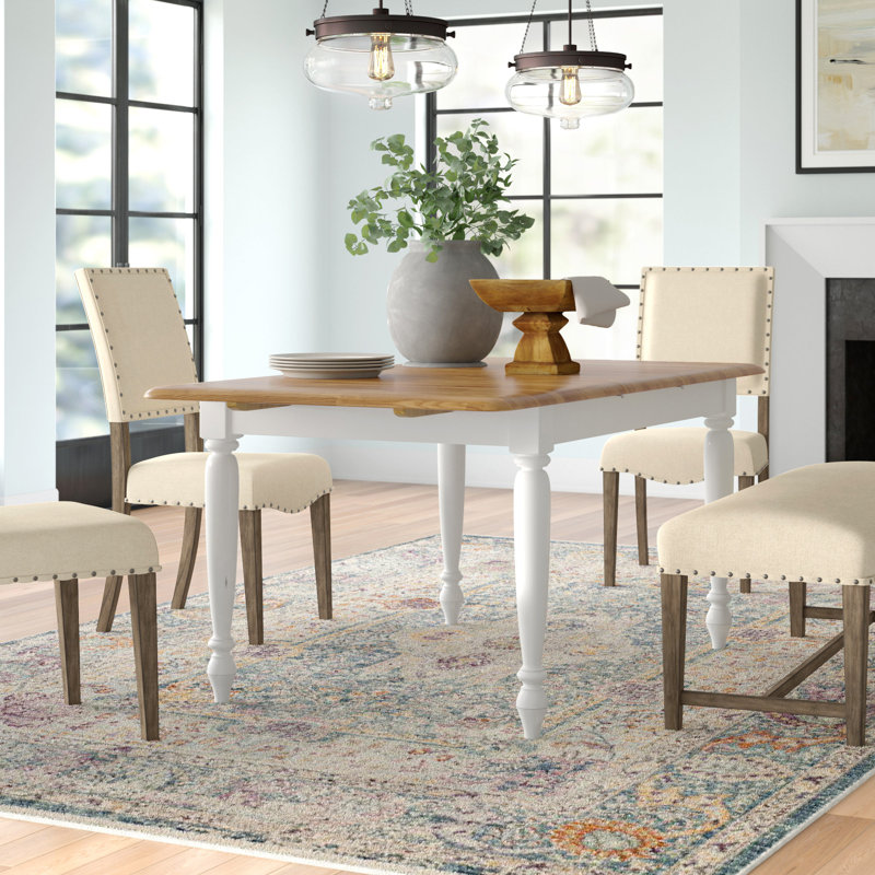 Table de salle à manger en bois d'hévéa Kinsler