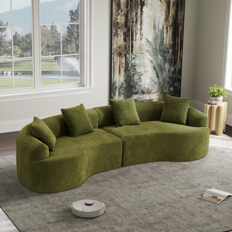 Canapé Chenille, Vert