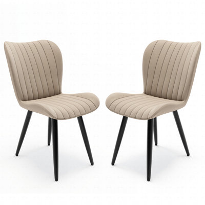 Ensemble de 2 chaises de salle à manger modernes en similicuir