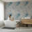 White Background Wallpaper Abstract Mountain Wall Mural