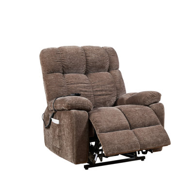 Electric Power Lift Recliner Chair  With Airbag Massage And Heating For Elderly, 3 Positions, 2 Side Pockets, USB Charge Ports, High-End  Quality Clot -  STYLISH, OKKK612-W820S00026