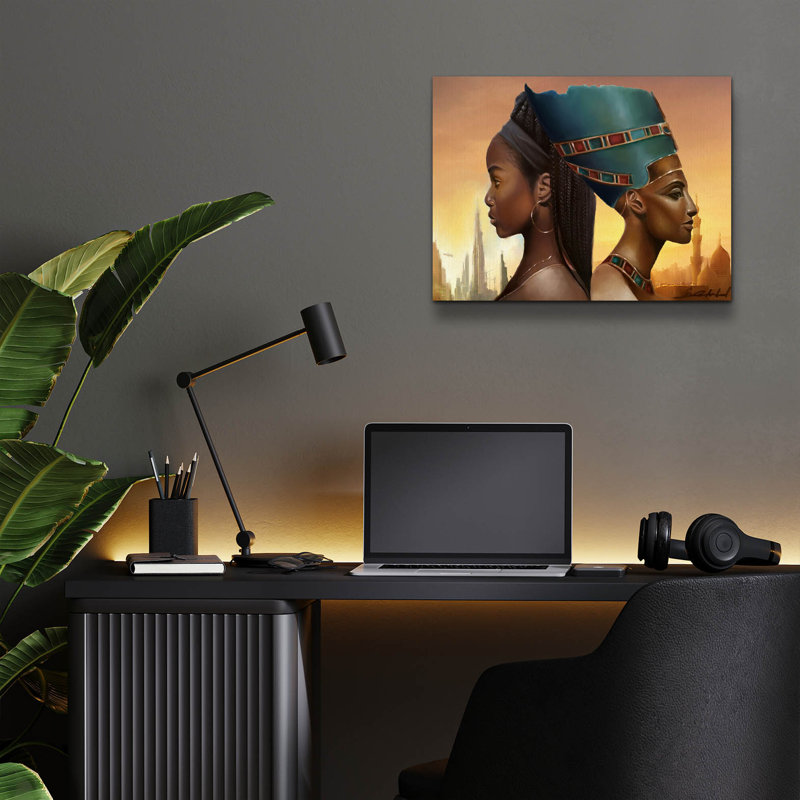 «Past and Futur Queens» par Salaam Muhammad, H 12 po x l 16 po x P 0,13 po