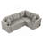 83" L-Shape Sofa Bed Pull-Out Sleeper Sofa With Wheels-80727518