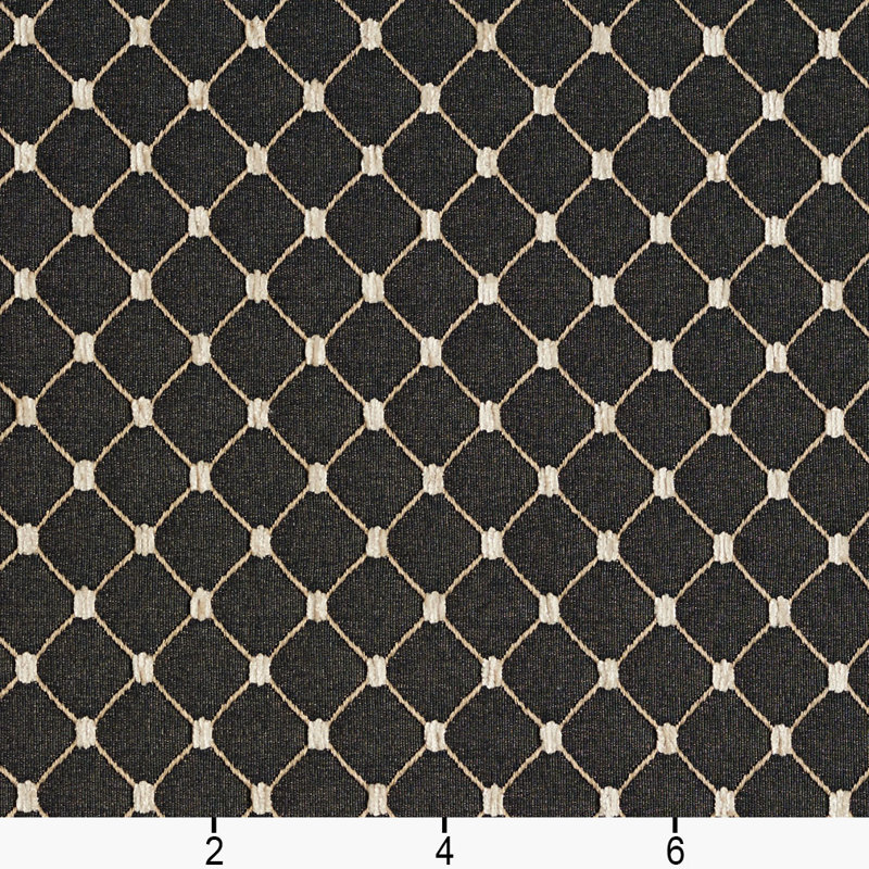 Tissu à losanges Elizabethgrace, Noir 3