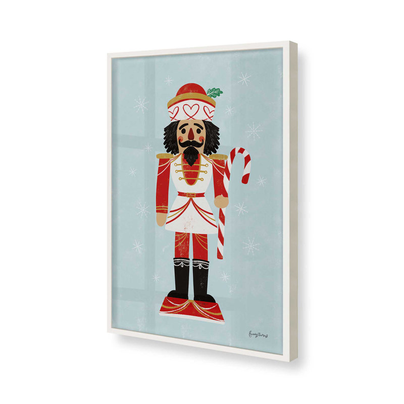 «Holiday Nutcracker III», impression roulée, H 11 po x l 9 po x P 1,25 po, Cadre opaque blanc