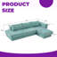 Ensemble de canapé modulaire en L CloudComfort - Canapé modulaire réversible en chenille avec coussins double couche, canapé d'angle de 113 po pour espaces de vie principaux-1371338992