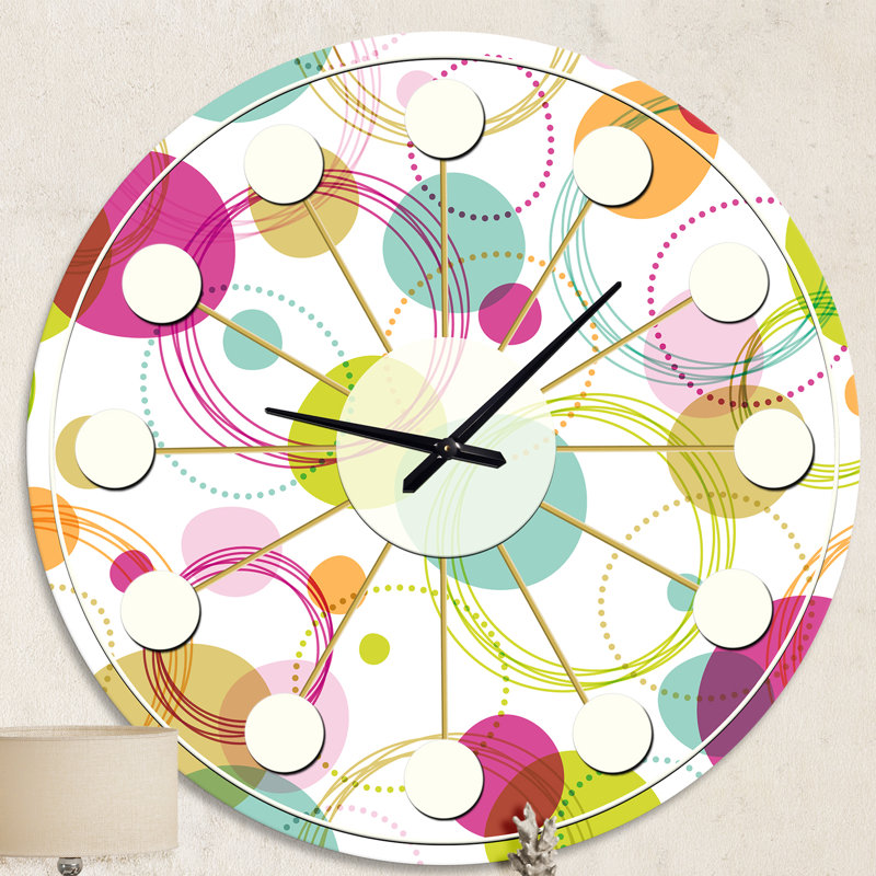 Horloge murale rétro Mid-Century, Moyenne