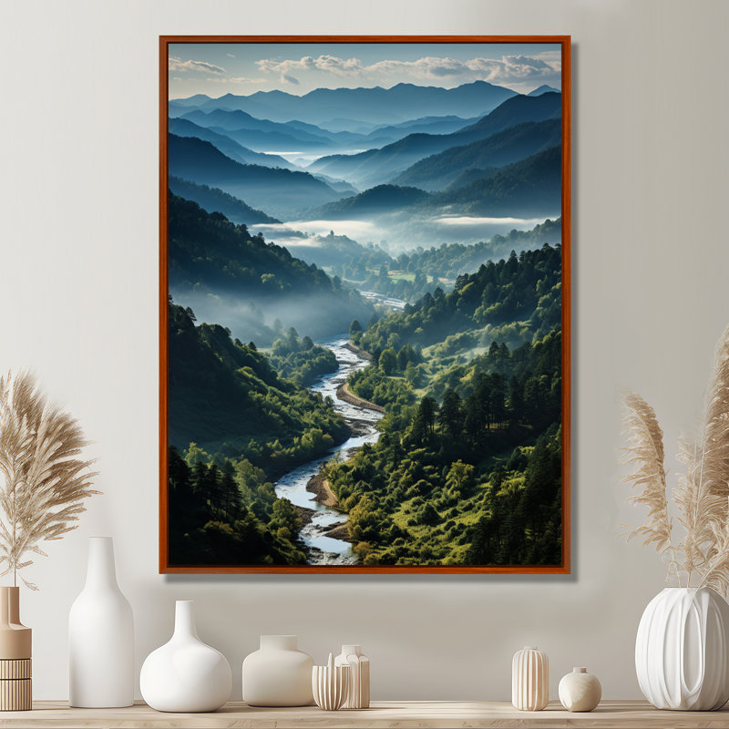 États-Unis, Great Smoky Mountains & Rivers - États-Unis, art mural encadré, H 40 po x l 30 po, Brun