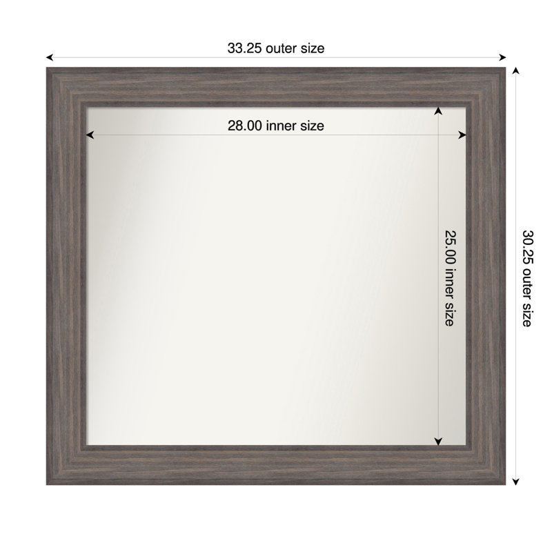 Miroir Hannaley, 30,25 po x 33,25 po, Rectangle