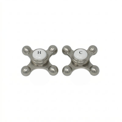 P0220 Cross Point Temperature Handles with Button