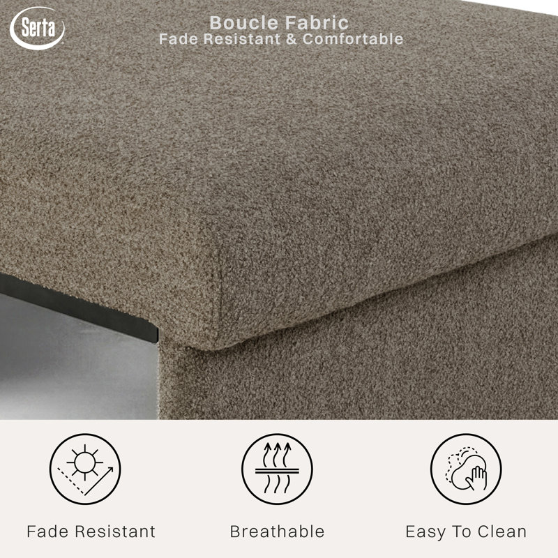 Fauteuil-lit convertible simple Serta Durango, Brun
